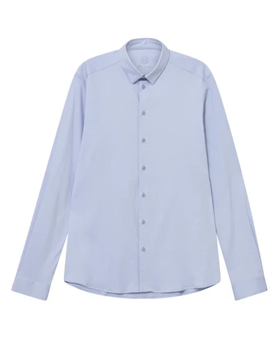 Mos Mosh Gallery - MMGMarco Jersey Skjorte - Light Blue